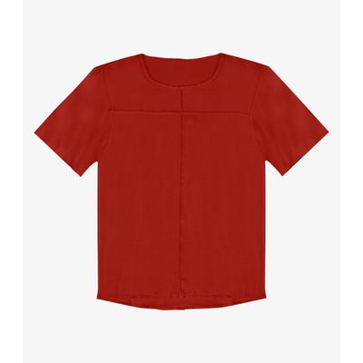 Blusa Feminina Com Recortes Frontais Infinita Cor Laranja G / Laranja