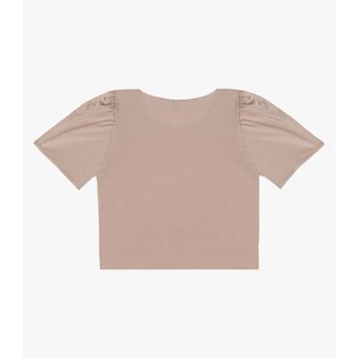 Blusa Feminina Em Malha Langui Infinita Cor Marrom GG / Marrom