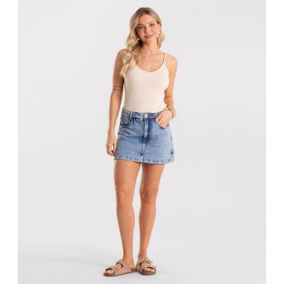 Blusa De Alça Feminina Canelada Rovitex Bege G / Bege