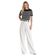 Blusa Feminina Em Tricot Listrado Dianna Preto G / Preto