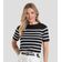 Blusa Feminina Em Tricot Listrado Dianna Preto G / Preto