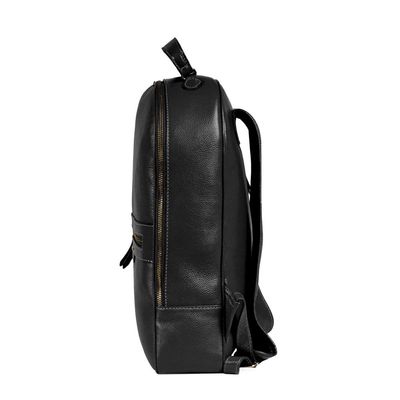 Mochila Feminina Couro Basic Grande Preta G / Preto