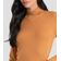 Blusa Feminina Gola Alta Cruzada Canelada Dianna Marrom P / Marrom