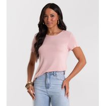 Blusa Feminina Básica Visco Tricot Rovitex Rosa