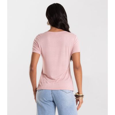 Blusa Feminina Básica Visco Tricot Rovitex Rosa GG / Rosa