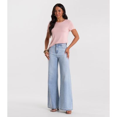 Blusa Feminina Básica Visco Tricot Rovitex Rosa M / Rosa