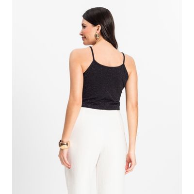 Blusa de alça Infinita Cor Preto M / Preto