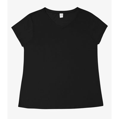 Blusa Básica Feminina Viscotorcion Rovitex Preto P / Preto