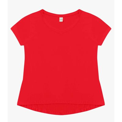 Blusa Básica Feminina Viscotorcion Rovitex Vermelho M / Vermelho