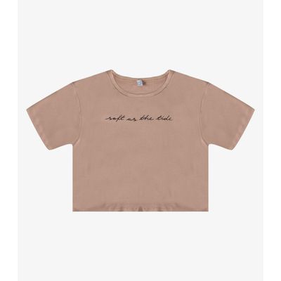 Blusa Feminina em Molecotton Viscose Infinita Cor Marrom G / Marrom