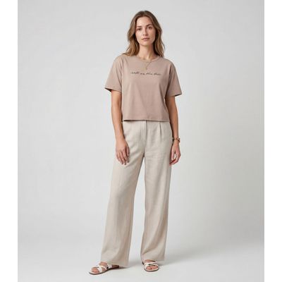 Blusa Feminina em Molecotton Viscose Infinita Cor Marrom M / Marrom