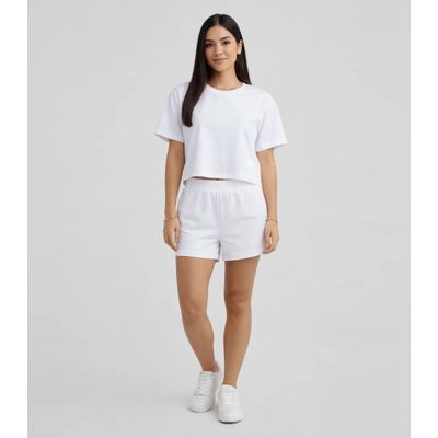 Blusa Feminina Em Malha Poliéster Infinita Cor Branco P / Branco