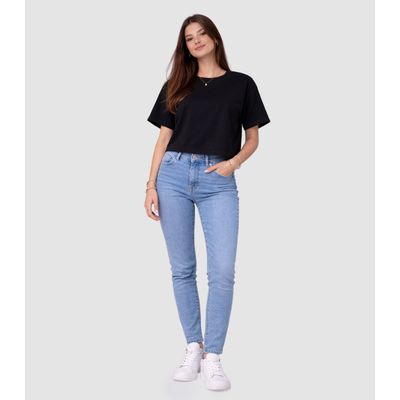 Blusa Feminina Em Malha Poliéster Infinita Cor Preto M / Preto