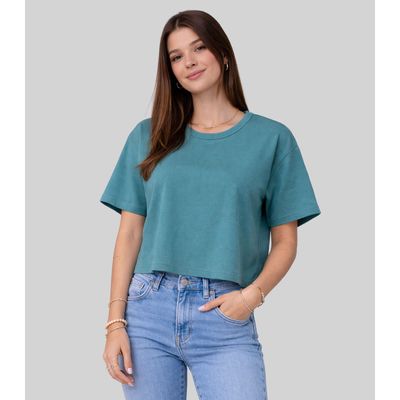 Blusa Feminina Em Malha Poliéster Infinita Cor Verde M / Verde