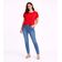 Blusa Feminina Elástico Nas Mangas Infinita Cor Vermelho P / Vermelho