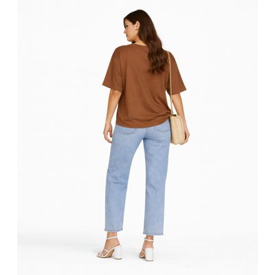 Blusa Feminina Com Mangas Amplas Infinita Cor Marrom G / Marrom