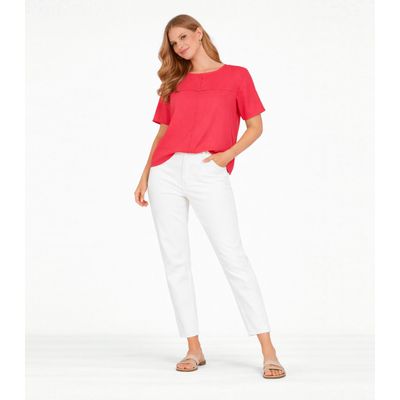 Blusa Feminina Com Recortes Frontais Infinita Cor Laranja M / Laranja