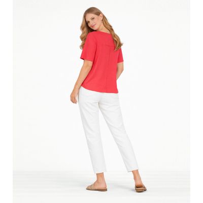 Blusa Feminina Com Recortes Frontais Infinita Cor Laranja M / Laranja