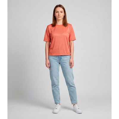 Blusa Feminina 100% Poliéster Básica Infinita Cor Laranja P / Laranja