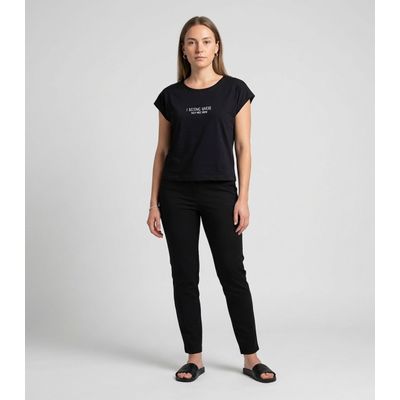 Blusa Feminina Com Estampa Localizada Infinita Cor Preto M / Preto