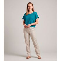 Blusa Feminina Básica Com Manga Curta Infinita Cor Azul