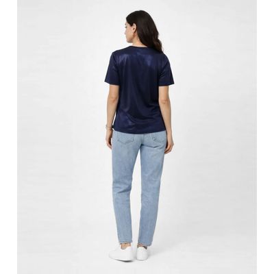 Blusa Feminina Com Recorte Franzido Infinita Cor Azul M / Azul