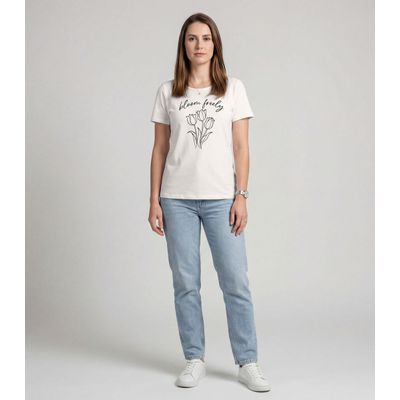 Blusa Feminina em Malha Visco Infinita Cor Bege M / Bege