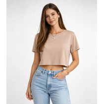Blusa Feminina Em Malha Poliéster Infinita Cor Marrom