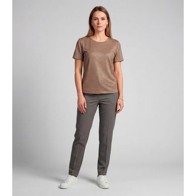 Blusa Feminina Básica Infinita Cor Marrom G / Marrom