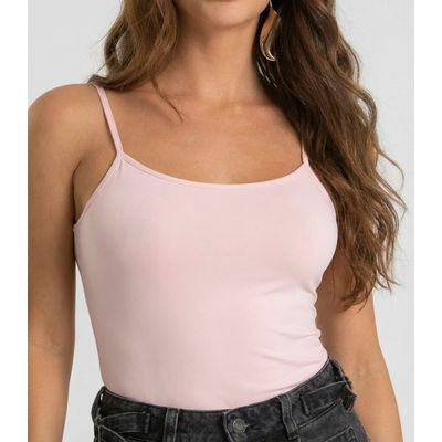 Blusa de Alça Feminina Em Poliamida Dianna Rosa G / Rosa