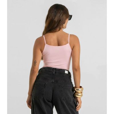 Blusa de Alça Feminina Em Poliamida Dianna Rosa M / Rosa