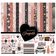 Kit Papel Cartão Scrapbook Dupla Face Tema Confete para Festa 30,5 cm Pacote com Folha de Adesivos 16 Páginas Preto e Rose Gold - Inkdotpot 30,48 Cm × 30,48 Cm / Preto