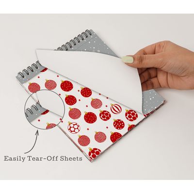 Bloco de Papel Texturizado Tema Natal, 25 Folhas, Lado Único, Papel Cartão Colorido para Scrapbooking, Cartões e Diários - Inkdotpot 15,24 Cm × 15,24 Cm / Multicolorido