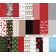 Bloco de Papel Texturizado Tema Natal, 25 Folhas, Lado Único, Papel Cartão Colorido para Scrapbooking, Cartões e Diários - Inkdotpot 15,24 Cm × 15,24 Cm / Multicolorido