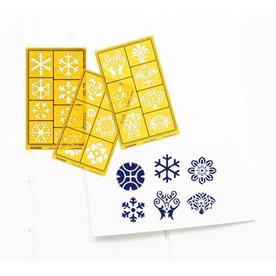 Traceease Moldes de Desenho Floral Multi-Padrão para Scrapbooking, Design e Artesanato DIY, 5 Peças - IBA Crafts Amarelo
