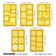 Traceease Moldes de Desenho Floral Multi-Padrão para Scrapbooking, Design e Artesanato DIY, 5 Peças - IBA Crafts Amarelo