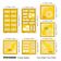 7 Peças Moldes Multi-Padrão Pop-Art e Florais para Scrapbooking, Design, Artesanato DIY e Materiais de Arte - Traceease Amarelo