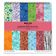 Bloco 25 Folhas de Papel Scrapbook Batik de Animais - Lado Único - Papel Cartão Colorido para Scrapbooking, Cartões e Diário - Inkdotpot 30,48 Cm × 30,48 Cm / Multicolorido