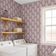 Papel de Parede Vinil Adesivo Étnico Paisley Rosa para Quarto e Sala - S4Sassy 63,5 cm (L) × 609,6 cm (C) / Rosa - Vinil Texturizado