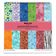 Bloco 25 Folhas de Papel Scrapbook Batik de Animais - Lado Único - Papel Cartão Colorido para Scrapbooking, Cartões e Diário - Inkdotpot 15,24 Cm × 15,24 Cm / Multicolorido