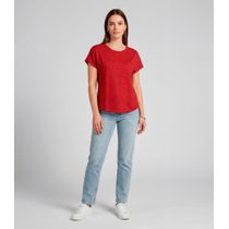 Blusa Feminina Básica Manga Curta Infinita Cor Vermelho