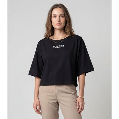 Blusa Feminina Em Viscotorcion Infinita Cor Preto G / Preto