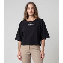 Blusa Feminina Em Viscotorcion Infinita Cor Preto