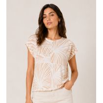 Blusa Feminina Estampada Rovitex Bege