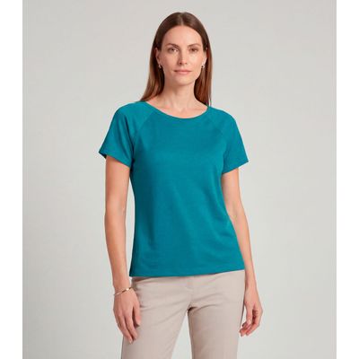 Blusa Feminina Básica Infinita Cor Azul GG / Azul