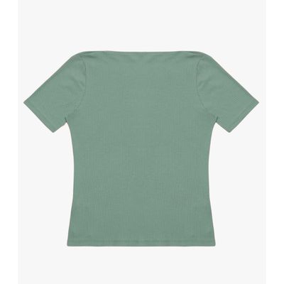 Blusa Feminina Decote Canoa Básica Ribana Rovitex Verde P / Verde