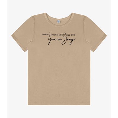 Blusa Feminina Em Viscotricot Infinita Cor Bege GG / Bege