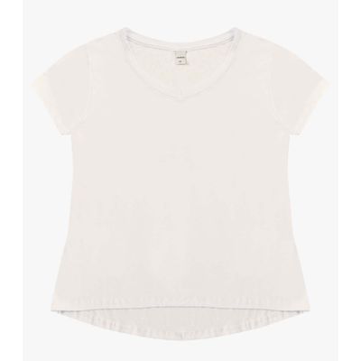 Blusa Básica Feminina Viscotorcion Rovitex Bege PP / Bege