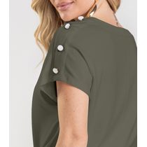Blusa Feminina Com Botões Dianna Verde
