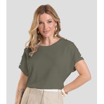 Blusa Feminina Com Botões Dianna Verde